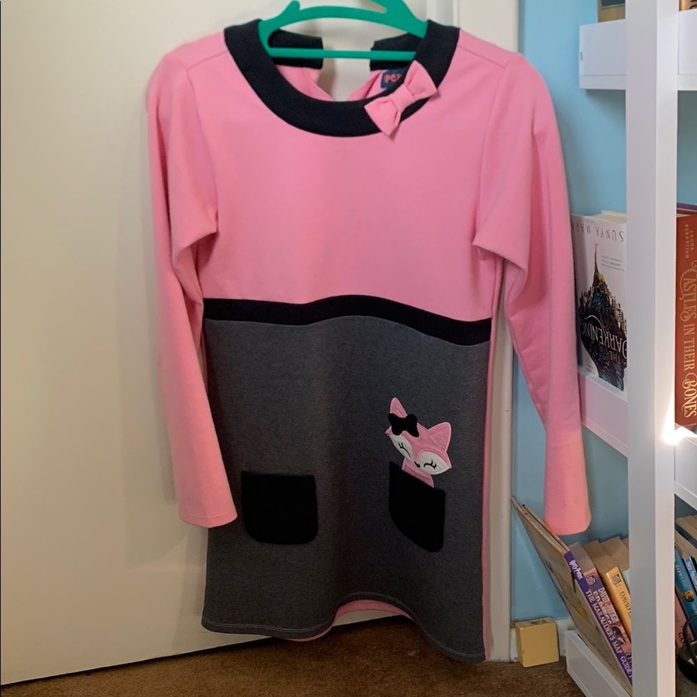 Pink and Gray Cat Dress